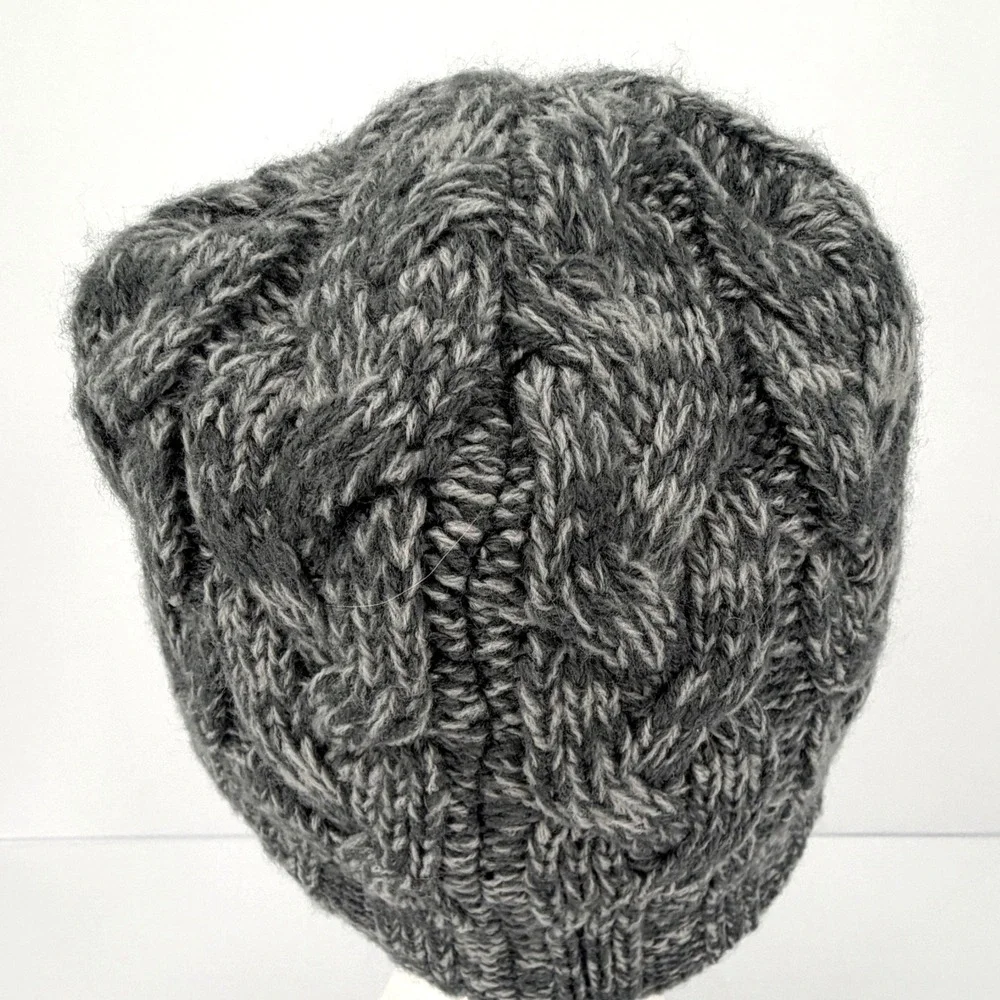 Adidas ClimaWarm Womens Cable Knit Visor Beanie Hat Lot Gray Ivory